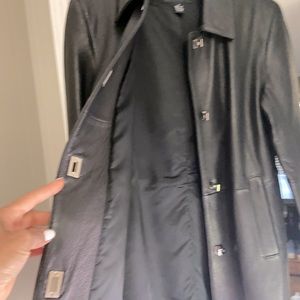 Alfani brand black leather jacket nice